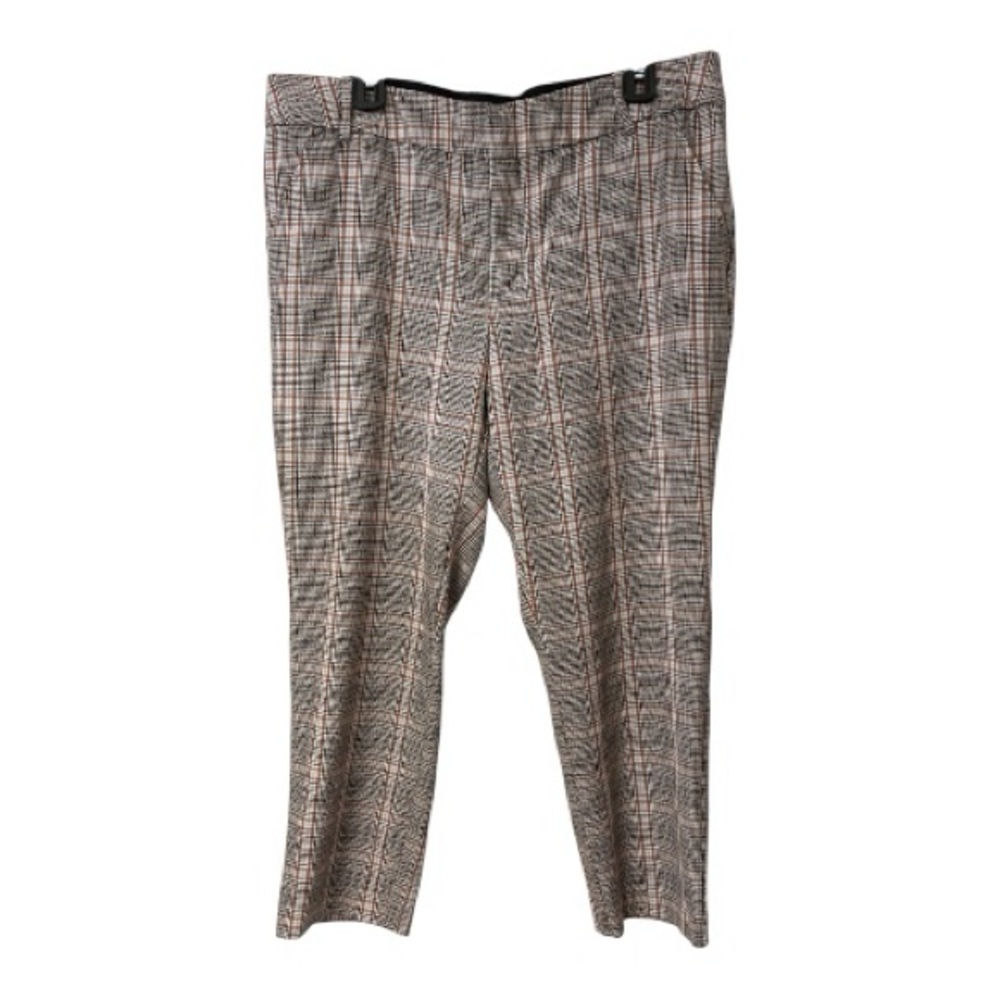 Ava & Viv Ladies Plaid Dress Pants - Black and Brown